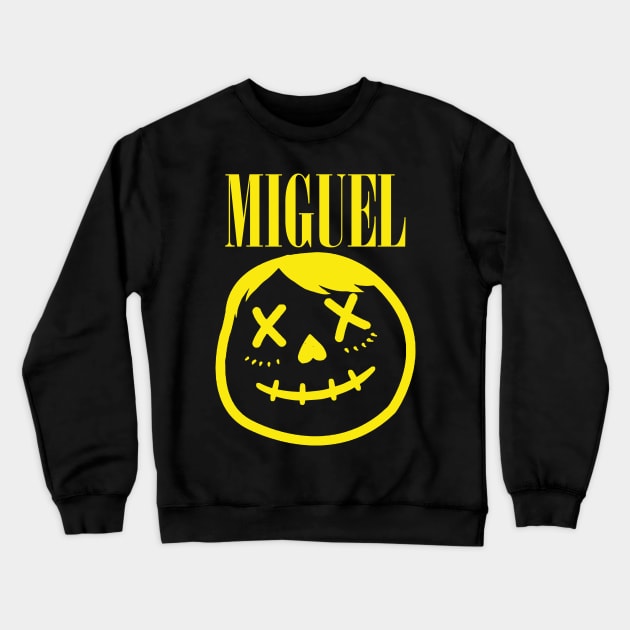 Miguel Smiley Crewneck Sweatshirt by drewbacca